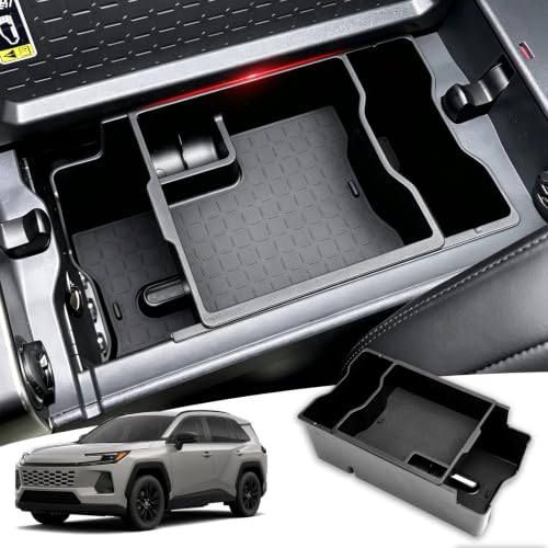 2PCS Center Console Organizer for 2026 Toyota RAV4 Accessories (2026 Toyota RAV4-Center)