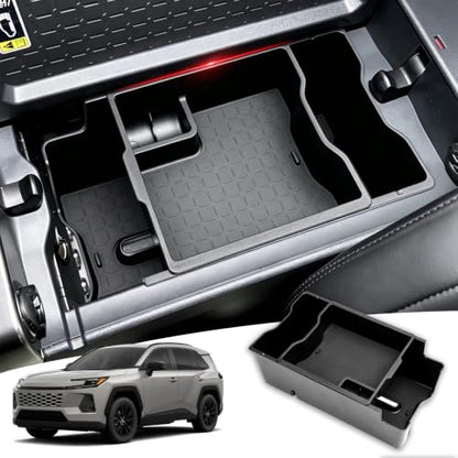 2PCS Center Console Organizer for 2026 Toyota RAV4 Accessories (2026 Toyota RAV4-Center)