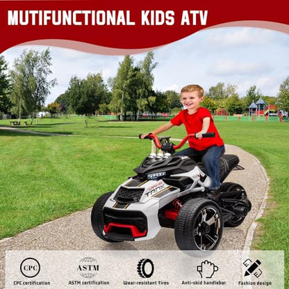 Kids Electric Ride on Truck Car (White-new)