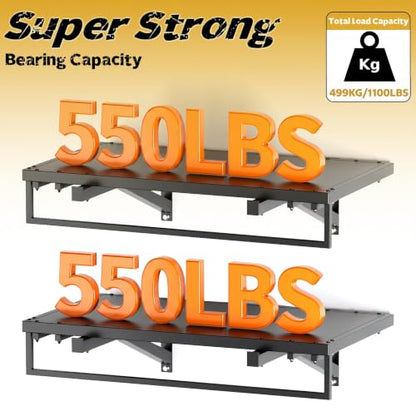 2pcs Garage Wall Shelving