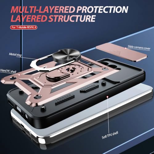for T Mobile Revvl 8 Case (T-Mobile Revvl 8 (6.5") / Rose Gold)