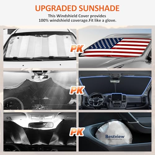 American Flag Windshield Sunshade for 2018 (2018-2024 Toyota Camry American Flag)