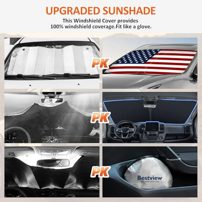 American Flag Windshield Sunshade for 2018 (2018-2024 Toyota Camry American Flag)