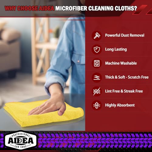 Microfiber Cleaning Cloth (Yellow / 20PK)