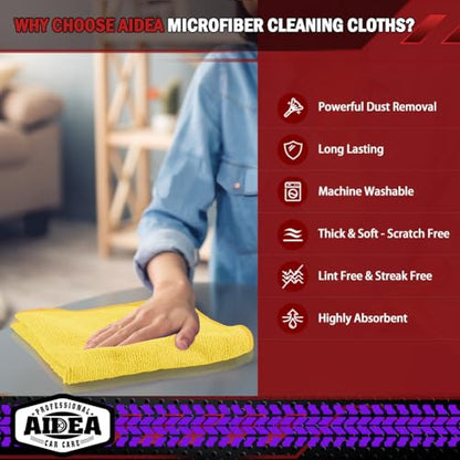 Microfiber Cleaning Cloth (Yellow / 10PK)