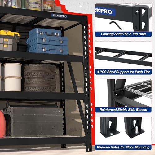 Heavy Duty Metal Shelving (68"W x 24"D x 65"H)