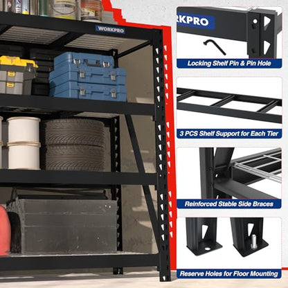Heavy Duty Metal Shelving (68"W x 24"D x 65"H)