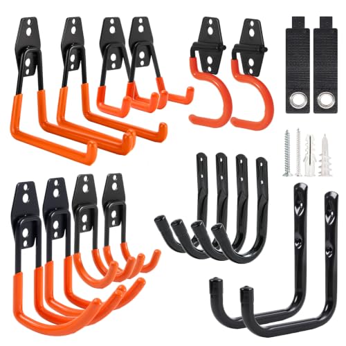 Steel Garage Hooks 18 Pack Storage Heavy Duty (2026 New Combo-18PC)