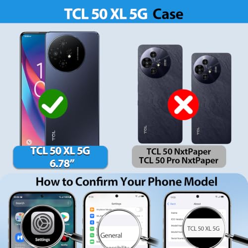 for TCL 50 XL (TCL 50 XL 5G（6.78"） / Black)
