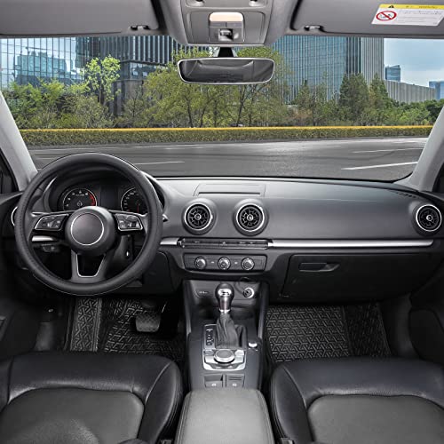 Car Steering Wheel Cover for Prius Civic Model 3 (Small size[14''-14 1/4''] / Black)
