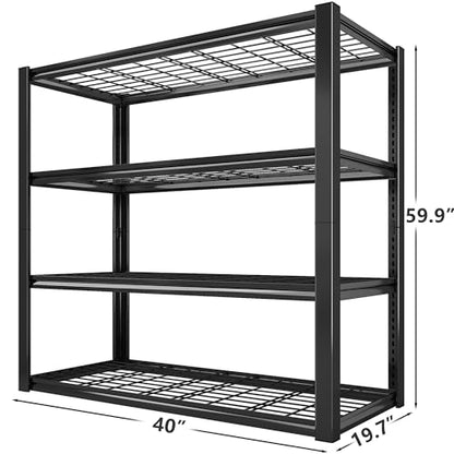 40" W Garage Shelving with Double (40"W x 19.7"D x 59.9"H)
