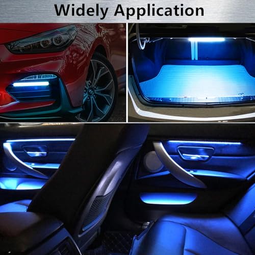 LED Interior Lights DC 12V Seat Ambient Light Cigarette Lighter (Icyblue)