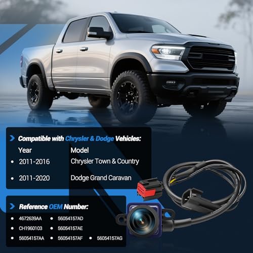 56054157AA Rear View Backup Camera Compatible with Ram ProMaster (56054157AA)