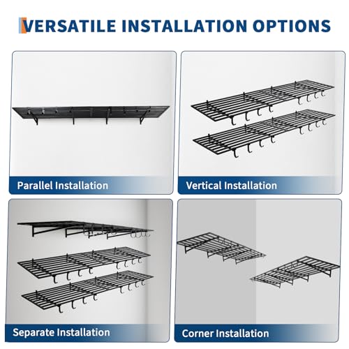 2 Pack Heavy Duty Garage Wall Shelves