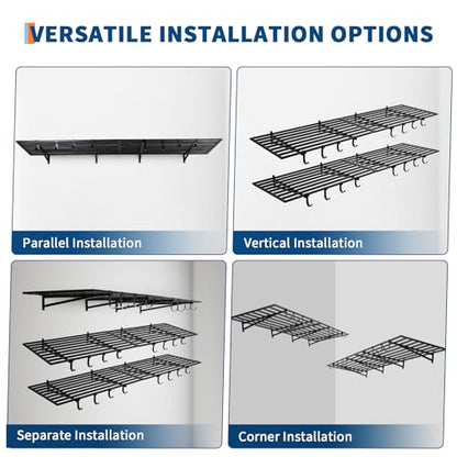 2 Pack Heavy Duty Garage Wall Shelves