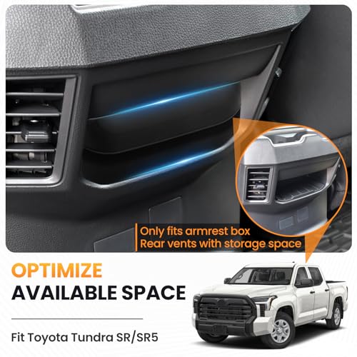 Rear Center Console Organizer for 2022 (2022-2026 Toyota Tundra SR/S5)