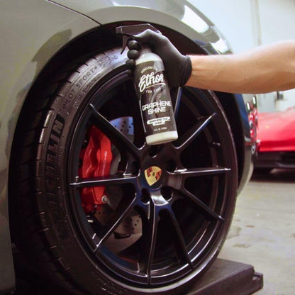 Ethos Graphene Tire Shine Spray & Tire Shine Applicator Pad (2 Count (Pack of 1))