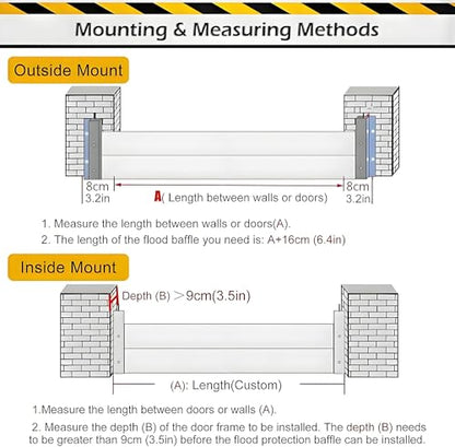 Flood Barriers for Home Exterior (H15.7inch / L16.5FT)