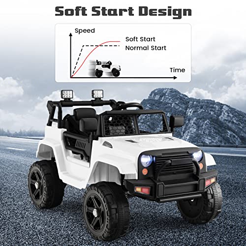 Kids Ride On Truck (White)