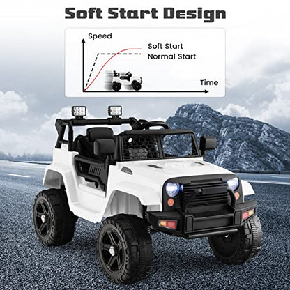 Kids Ride On Truck (White)