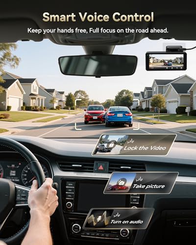 F77 4K+4K Dual Dash Cam for Cars (F77 V1(128GB eMMC))