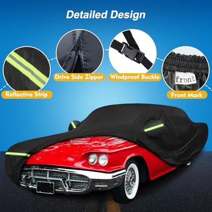 QUNSUNUS Car Cover for Ford Thunderbird 1958 (for Ford Thunderbird 1958-1971&1977-1979)