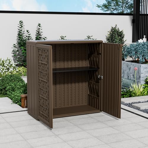 Storage Box Outdoor Caninet (Brown)