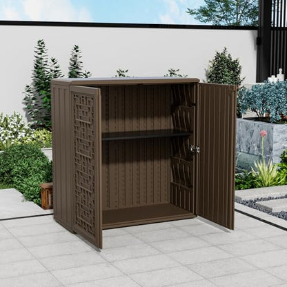 Storage Box Outdoor Caninet (Brown)