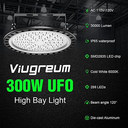 5 PACK 300W UFO LED High Bay Light