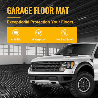 7.5x25 FT Garage Floor Mat (Black / 7.5x25 FT)