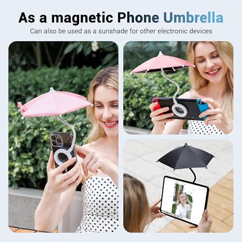 Double Magnetic Phone Umbrella (PINK(Dual Magnet))