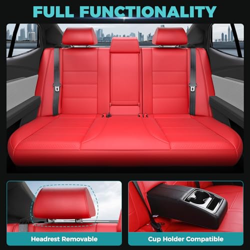 Custom Fit Seat Covers for Toyota Camry 2025 2026 Hybrid (Red / 2025-2026 Camry XLE XSE)
