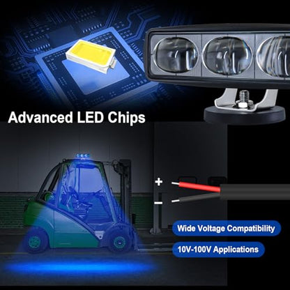 LED Blue Line Forklift Safety Light for Warehouse Hazard Warning (Blue)