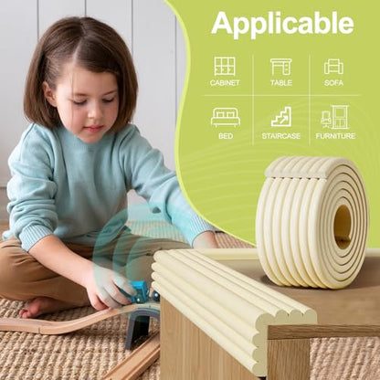 Baby Proofing Wall Corner Protector (Coffee Brown / 6.56Ft x 5.9"W x 0.47"Th)
