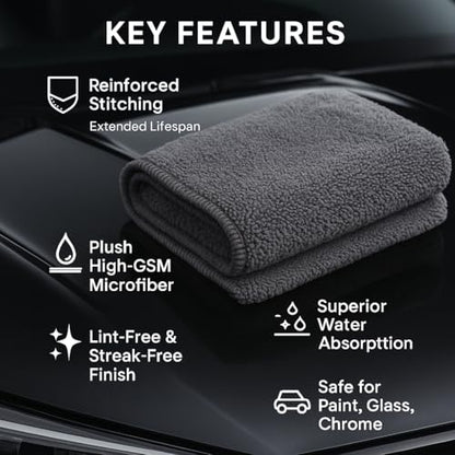 PAKS 3 Pack Reusable Microfiber Towels (16 x 24 Inch)