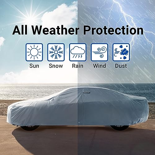 Car Cover Waterproof All Weather for 1978 (68. Monza Wagon 1978-1979 / Sky Gray)