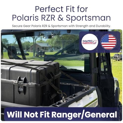 GripPRO ATV Lock & Ride Tie Down Anchors for Polaris RZR