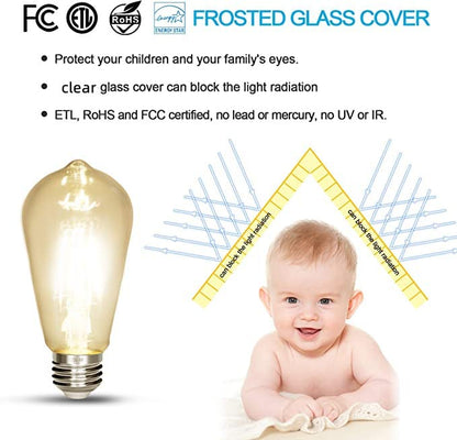LED Edison Bulb 4W (Cool White / Pack of 12)
