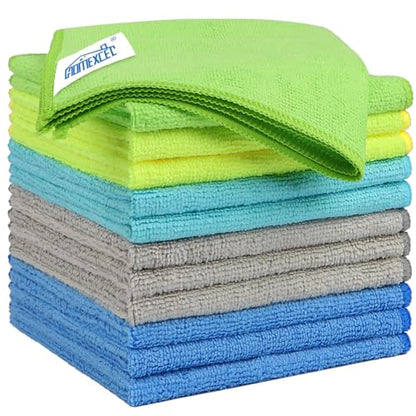 Microfiber Cleaning Cloth 12 Pack (Multicolor / 12.5 x 12.5 Inch)