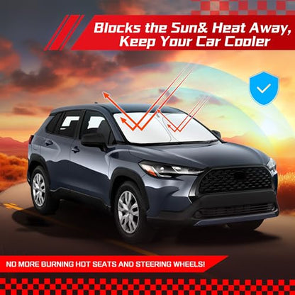 Windshield Sun Shade for Toyota Corolla Cross 2022 (for Toyota Corolla Cross 2022-2026 2027)