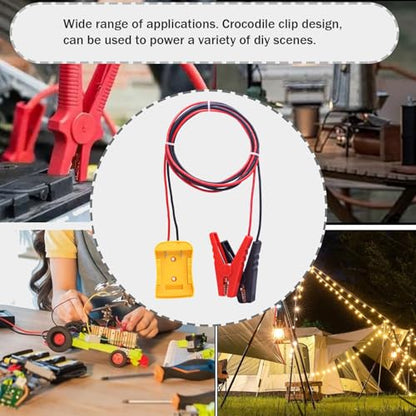 Jumper Adapter with Crocodile Clip Compatible with DEWALT 20V Batteries Portable Jump Starter for Car
