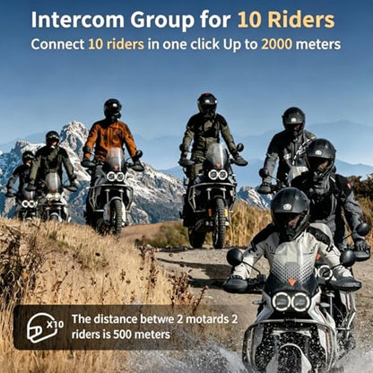 FX8 PRO Motorcycle Bluetooth Intercom (Single Pack)
