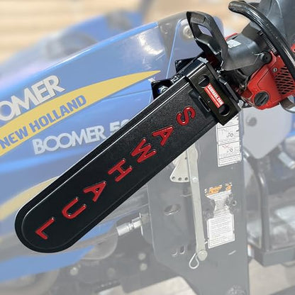 GearHaul SawHaul SnapLok Rotating Tractor Chainsaw Carrier (Rotating - Tractors / 20 Inch Scabbard / Red)