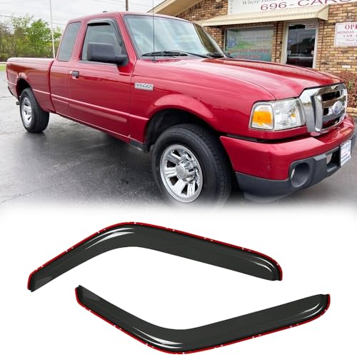 Window Visors Dark Smoke Rain Guards for 2010 (2010-2019 Ford Taurus(Dark Smoke))