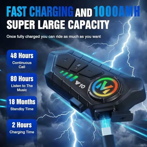 Motorcycle Helmet Speakers High Battery Life Helmet Headset (Black / Speakers)