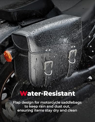 Motorcycle Saddlebags 30L Large Capacity Universal Saddle Bags (Black with Inner Pocket / 30 L)