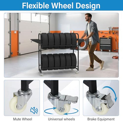 Tire Storage Rack 44" x 44" x 18" with Anti (44" x 44" x 18" / Modern)