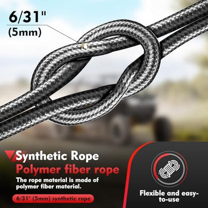 Portable Drill Winch of 1000 Lbs (1000 lb. Capacity Synthetic Rope)