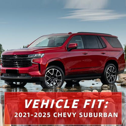 in Channel Rain Guards Fit for Chevrolet Chevy Suburban 2021 (Fit for 2021-2026 Suburban)