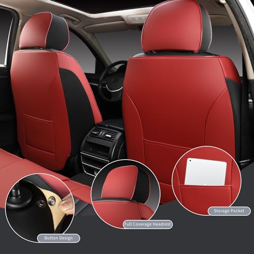 Car Seat Covers (Red /Front Pair)